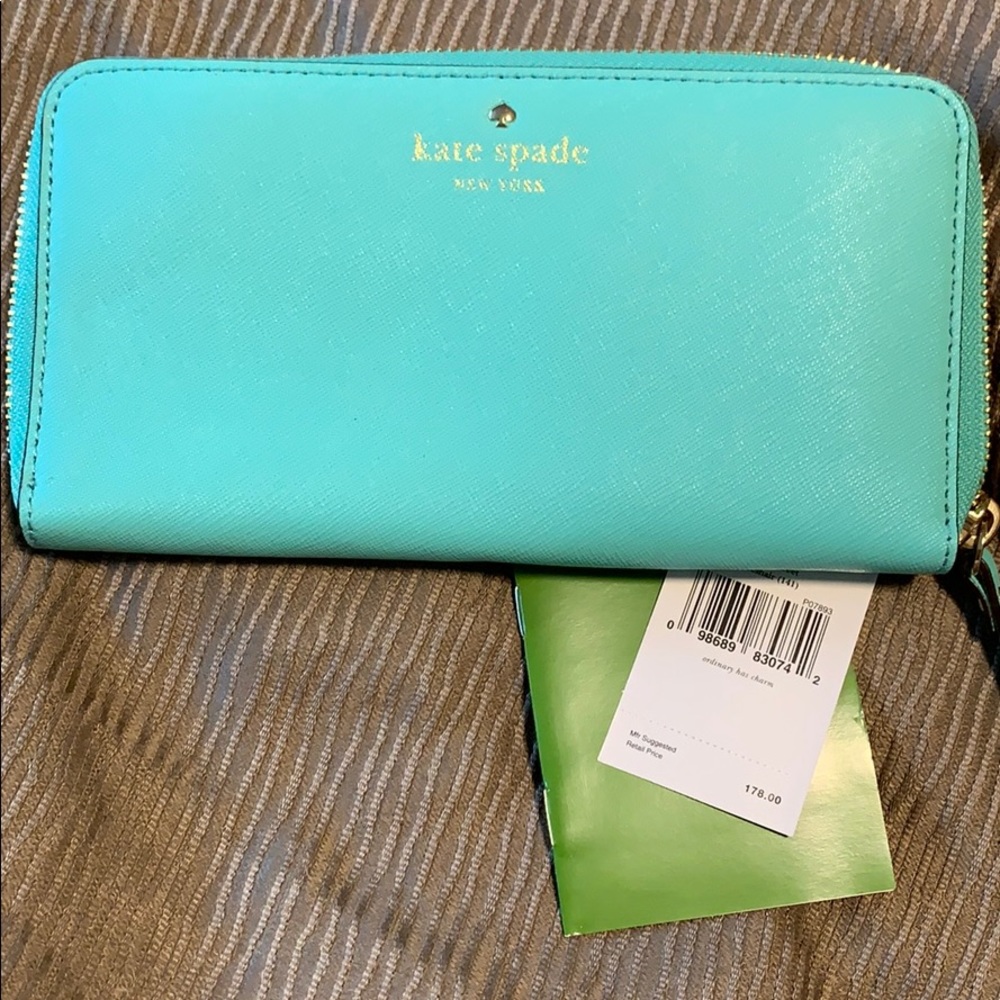 Aqua Blue Kate Spade Wallet